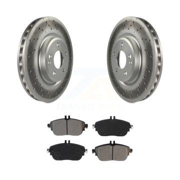 Front Coated Disc Brake Rotors Semi-Metallic Pad Kit For Mercedes-Benz GLA250 CLA250 B250 KGS-101930