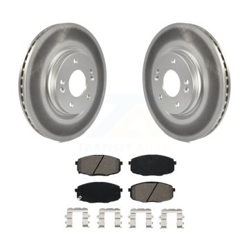 Front Coated Disc Brake Rotors And Semi-Metallic Pads Kit For 2020 Kia Forte 1.6L KGS-101934