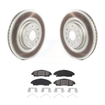 Front Coated Disc Brake Rotors & Semi-Metallic Pad Kit For Cadillac XT5 Buick Enclave XT6 KGS-101937