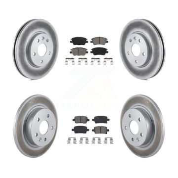 Front Rear Coated Disc Brake Rotors And Semi-Metallic Pads Kit For Chevrolet Cruze KGS-101938