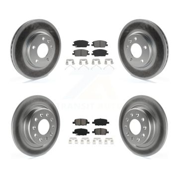 Front Rear Coated Disc Brake Rotors And Semi-Metallic Pads Kit For Chevrolet Malibu KGS-101941