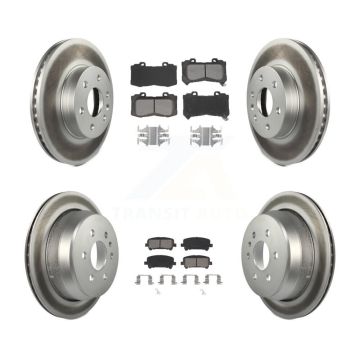 Front Rear Coat Disc Brake Rotors Semi-Metallic Pad Kit For Chevrolet Colorado GMC Canyon KGS-101947