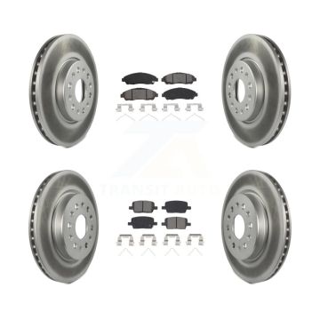 Front Rear Coat Brake Rotor Semi-Metallic Pad Kit For Chevrolet Traverse GMC Acadia Buick KGS-101948
