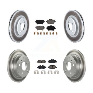 Front Rear Coated Disc Brake Rotor & Semi-Metallic Pad Kit For 2015 Mini Cooper 2.0L/1.5L KGS-101962