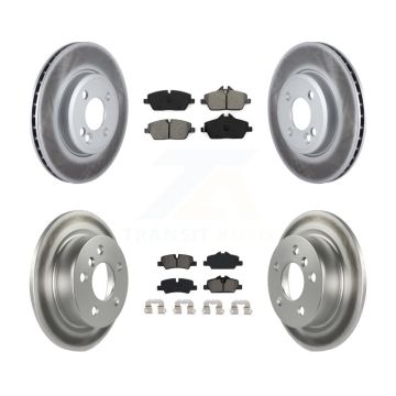 Front Rear Coated Disc Brake Rotor & Semi-Metallic Pad Kit For 2015 Mini Cooper 2.0L/1.5L KGS-101963