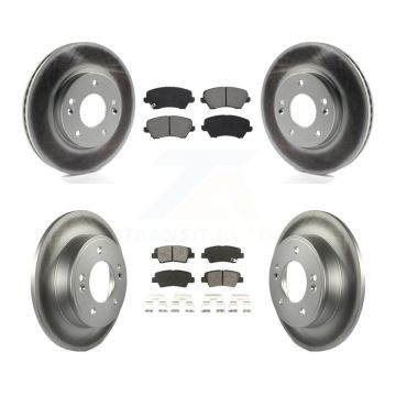 Front Rear Coat Brake Rotor Semi-Metallic Pad Kit For Kia Forte Hyundai Elantra GT Forte5 KGS-101965