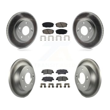 Front Rear Coat Brake Rotor Semi-Metallic Pad Kit For Kia Hyundai Kona Forte Soul Elantra KGS-101968