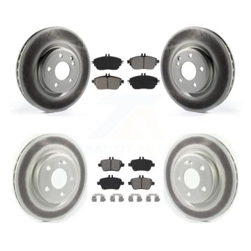Front Rear Coated Brake Rotors Semi-Metallic Pad Kit For Mercedes-Benz GLA250 CLA250 QX30 KGS-101981