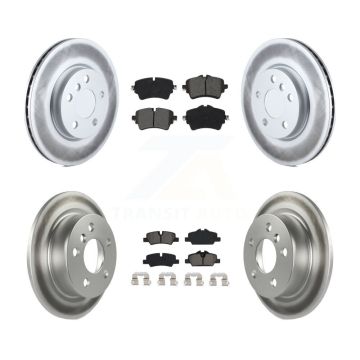 Front Rear Coated Disc Brake Rotors And Semi-Metallic Pads Kit For Mini Cooper KGS-101985
