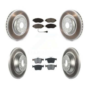 Front Rear Coated Disc Brake Rotors And Semi-Metallic Pad Kit For Volkswagen Tiguan Jetta KGS-101988