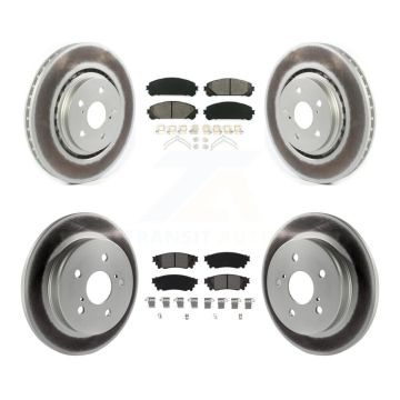 Front Rear Coated Disc Brake Rotors And Semi-Metallic Pad Kit For Toyota Camry Avalon TRD KGS-101995
