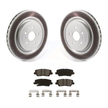 Rear Coated Disc Brake Rotors And Semi-Metallic Pads Kit For 2015 Cadillac CTS 6.2L KGS-102002