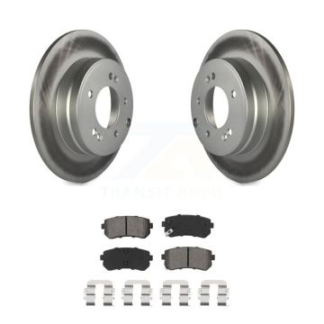 Rear Coated Disc Brake Rotors And Semi-Metallic Pads Kit For Hyundai Sonata Kia Optima KGS-102015