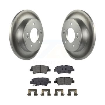 Rear Coated Brake Rotors Semi-Metallic Pad Kit For Kia Hyundai Kona Forte Soul Elantra GT KGS-102016