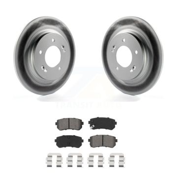 Rear Coat Brake Rotor Semi-Metallic Pad Kit For 16 Kia Optima With Electric Parking KGS-102020
