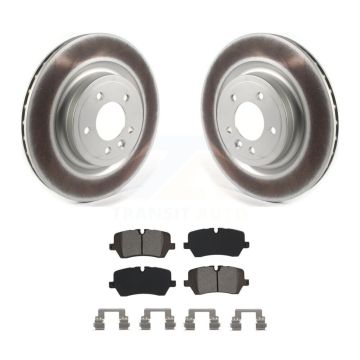 Rear Coated Disc Brake Rotor & Semi-Metallic Pad Kit For Land Rover Range Sport Discovery KGS-102027