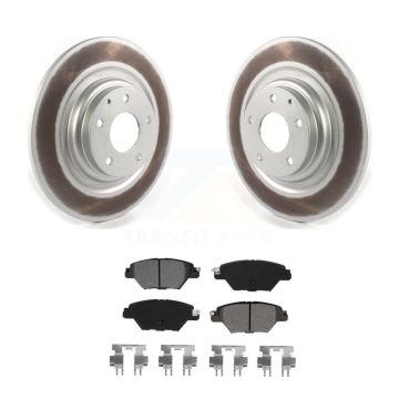 Rear Coated Disc Brake Rotors And Semi-Metallic Pads Kit For 2016-2023 Mazda CX-9 KGS-102029