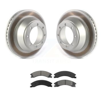 Rear Coat Brake Rotor Semi-Metallic Pad Kit For 09-10 Ford E-450 Super Duty DIESEL engine KGS-102091