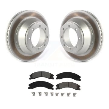 Rear Coated Disc Brake Rotors And Semi-Metallic Pads Kit For Ford E-450 Super Duty KGS-102092