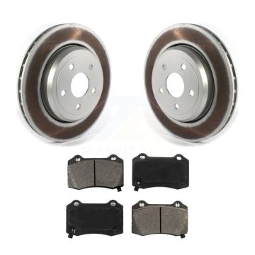 Rear Coated Disc Brake Rotors Semi-Metallic Pad Kit For Jeep Grand Cherokee Dodge Durango KGS-102093