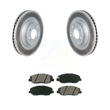 Front Coated Disc Brake Rotors & Semi-Metallic Pad Kit For 2009-2011 Hyundai Genesis 3.8L KGS-102135