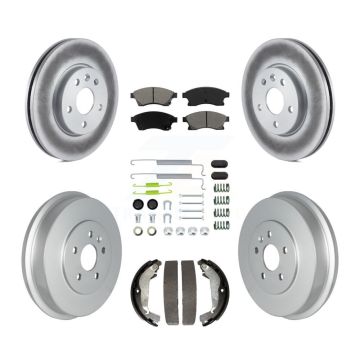 Front Rear Coat Brake Rotors Semi-Metallic Pad Drum Kit (7Pc) For Chevrolet Cruze Limited KGS-102153