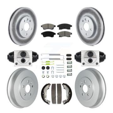 Front Rear Coat Brake Rotors Semi-Metallic Pad Drum Kit (9Pc) For Chevrolet Cruze Limited KGS-102158