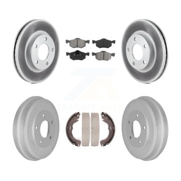 Front Rear Coat Disc Brake Rotor Semi-Metallic Pad Drum Kit For Ford Escape Mazda Tribute KGS-102164