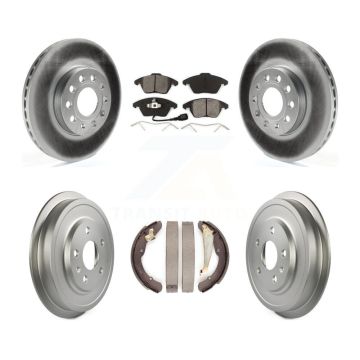 Front Rear Coated Disc Brake Rotor Semi-Metallic Pad Drum Kit For Volkswagen Jetta Beetle KGS-102169