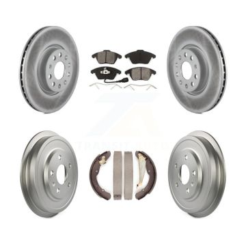 Front Rear Coated Disc Brake Rotor Semi-Metallic Pad Drum Kit For Volkswagen Jetta Beetle KGS-102170
