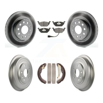 Front Rear Coated Disc Brake Rotors Semi-Metallic Pads And Drum Kit For Volkswagen Jetta KGS-102171