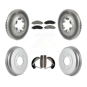 Front Rear Coat Brake Rotors Semi-Metallic Pad Drum Kit For Chevrolet Colorado GMC Canyon KGS-102179