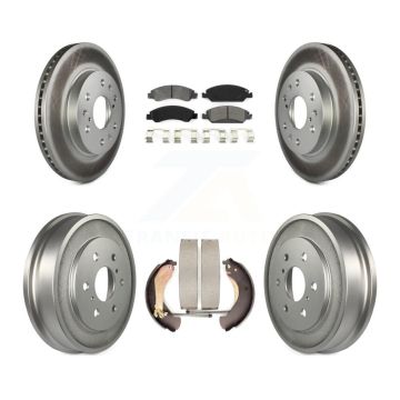 Front Rear Coated Brake Rotor Semi-Metallic Pad Drum Kit For Chevrolet GMC Silverado 1500 KGS-102182