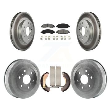 Front Rear Coated Brake Rotor Semi-Metallic Pad Drum Kit For Chevrolet Silverado 1500 GMC KGS-102183