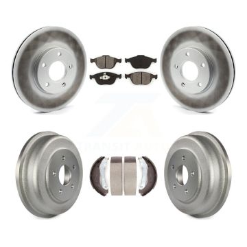 Front Rear Coat Brake Rotor Semi-Metallic Pad Drum Kit For 2010-2013 Ford Transit Connect KGS-102186