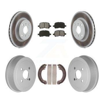 Front Rear Coat Brake Rotor Semi-Metallic Pad Drum Kit For 2002 Toyota Corolla From 04 02 KGS-102193