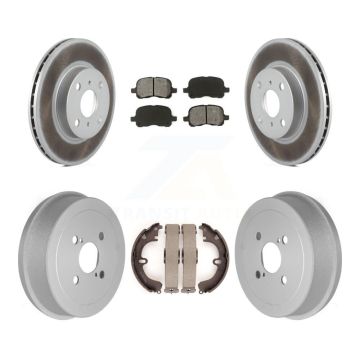 Front Rear Coated Disc Brake Rotors Semi-Metallic Pads And Drum Kit For Toyota Corolla KGS-102194