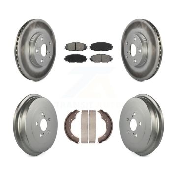 Front Rear Coated Disc Brake Rotors Semi-Metallic Pads And Drum Kit For Toyota Corolla KGS-102203