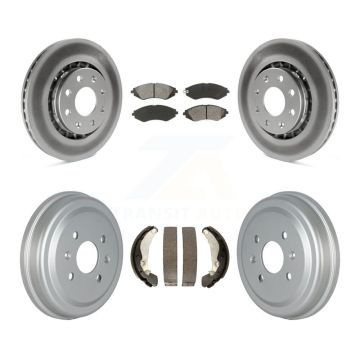 Front Rear Coated Brake Rotor Semi-Metallic Pad Drum Kit For Chevrolet Aveo Pontiac Aveo5 KGS-102205