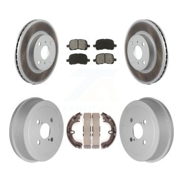 Front Rear Coat Brake Rotor Semi-Metallic Pad Drum Kit For Toyota Corolla Chevrolet Prizm KGS-102206