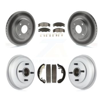 Front Rear Coated Disc Brake Rotors Semi-Metallic Pads And Drum Kit For Ford Focus KGS-102211