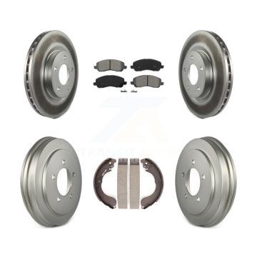 Front Rear Coated Brake Rotor Semi-Metallic Pad & Drum Kit For Jeep Patriot Compass Dodge KGS-102214