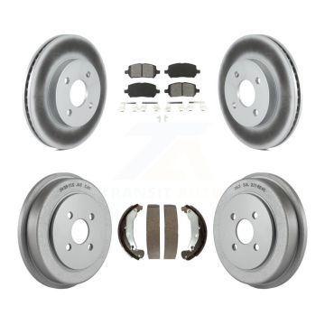 Front Rear Coated Brake Rotors Semi-Metallic Pad Drum Kit For Chevrolet Cobalt Saturn Ion KGS-102228