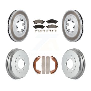 Front Rear Coat Brake Rotors Semi-Metallic Pad Drum Kit For Chevrolet Colorado GMC Canyon KGS-102232