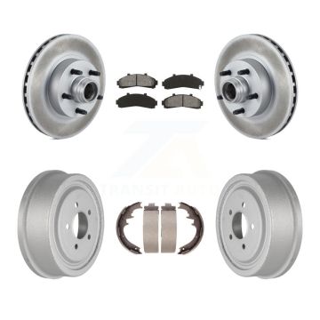 Front Rear Coat Disc Brake Rotors Hub Assembly Semi-Metallic Pad Drum Kit For Ford Ranger KGS-102235