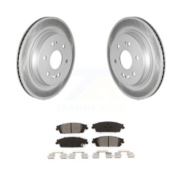 Rear Coated Brake Rotors Semi-Metallic Pad Kit For Chevrolet Silverado 1500 LD GMC Sierra KGS-102238