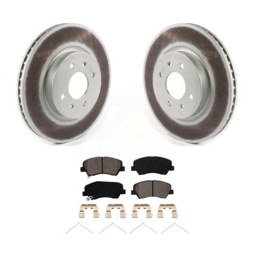 Front Coated Disc Brake Rotors And Semi-Metallic Pads Kit For Kia Rio Hyundai Accent KGS-102240