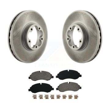 Front Coated Disc Brake Rotors And Semi-Metallic Pads Kit For Ford Transit-350 HD KGS-102248