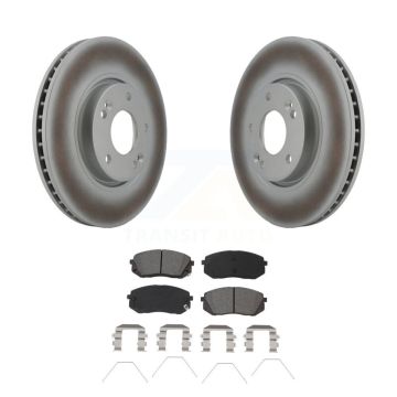 Front Coated Disc Brake Rotors And Semi-Metallic Pads Kit For 2017-2019 Kia Soul EV KGS-102251