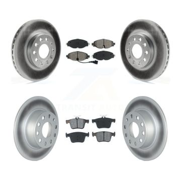Front Rear Coated Disc Brake Rotors And Semi-Metallic Pads Kit For Volkswagen Jetta Taos KGS-102263